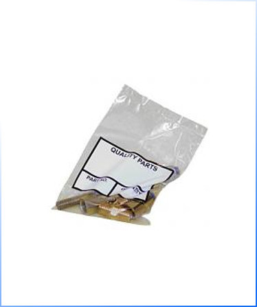 A clear plastic bag labeled "Quality Parts" containing small metal components.