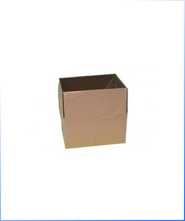 Box Liner Bags – a plain, open, rectangular cardboard box is placed upright against a white background.